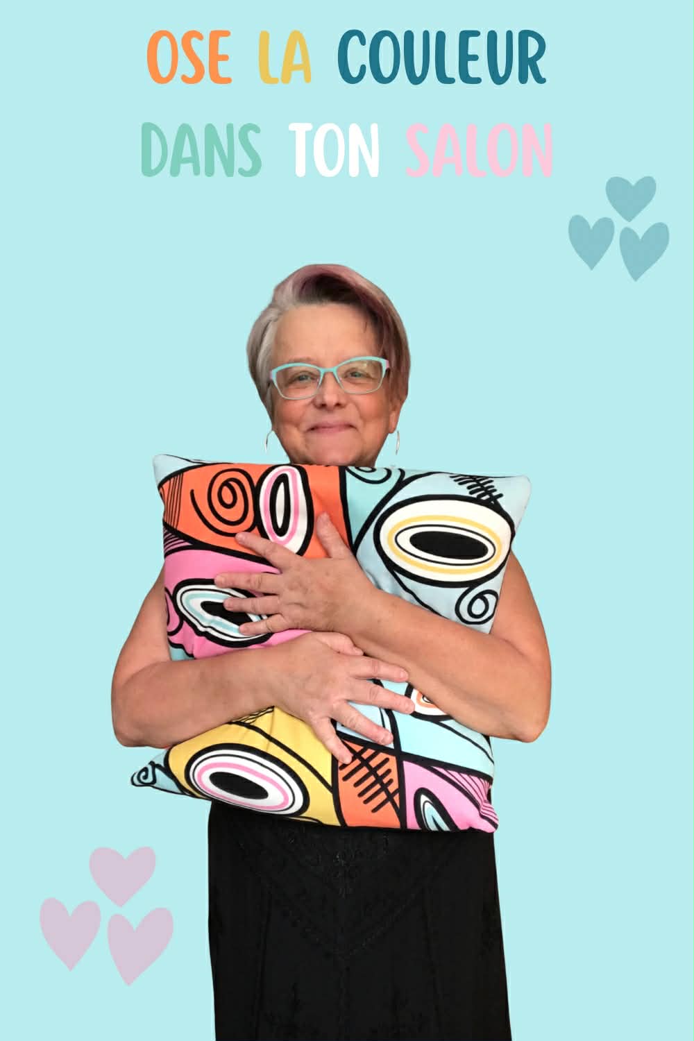 Housse de coussin avec le motif C'est fou