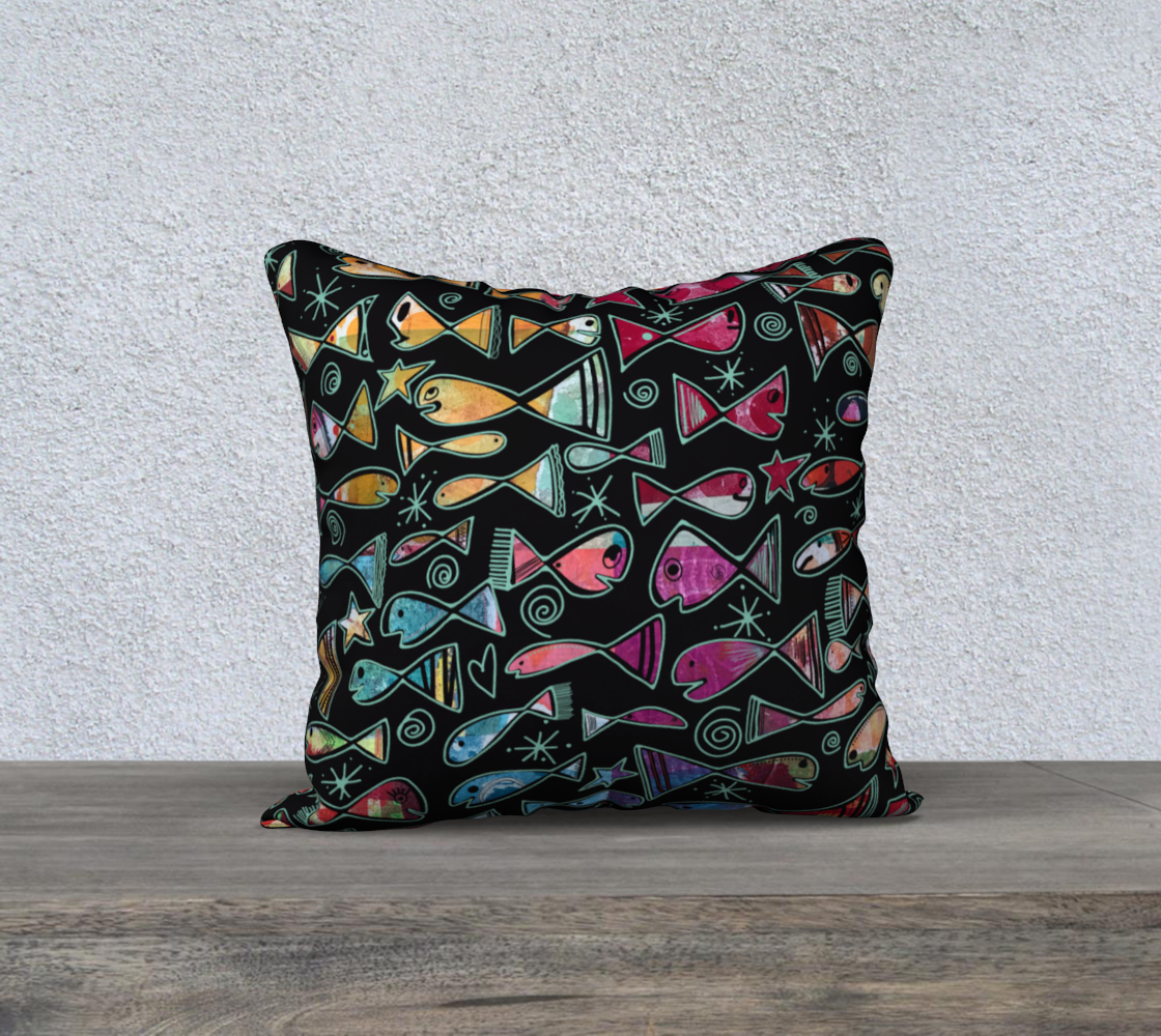 Housse de coussin avec le motif Plouf version 2