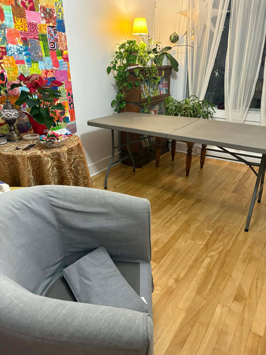 La table dans le salon!