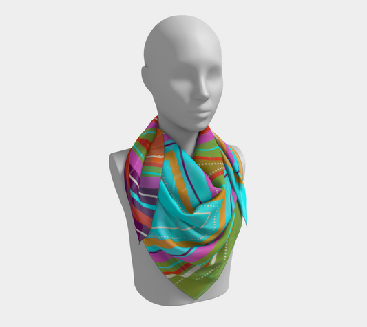 Foulard carré avec le motif Jujubes