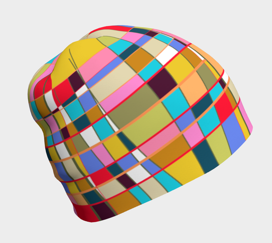 Tuque avec le motif Mondrian