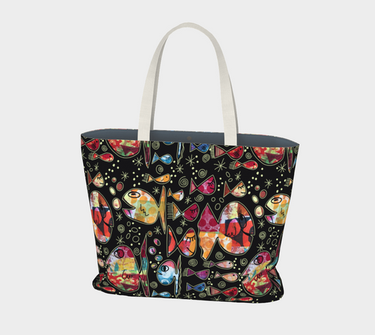 Fourre-tout avec le motif Je m’en fish