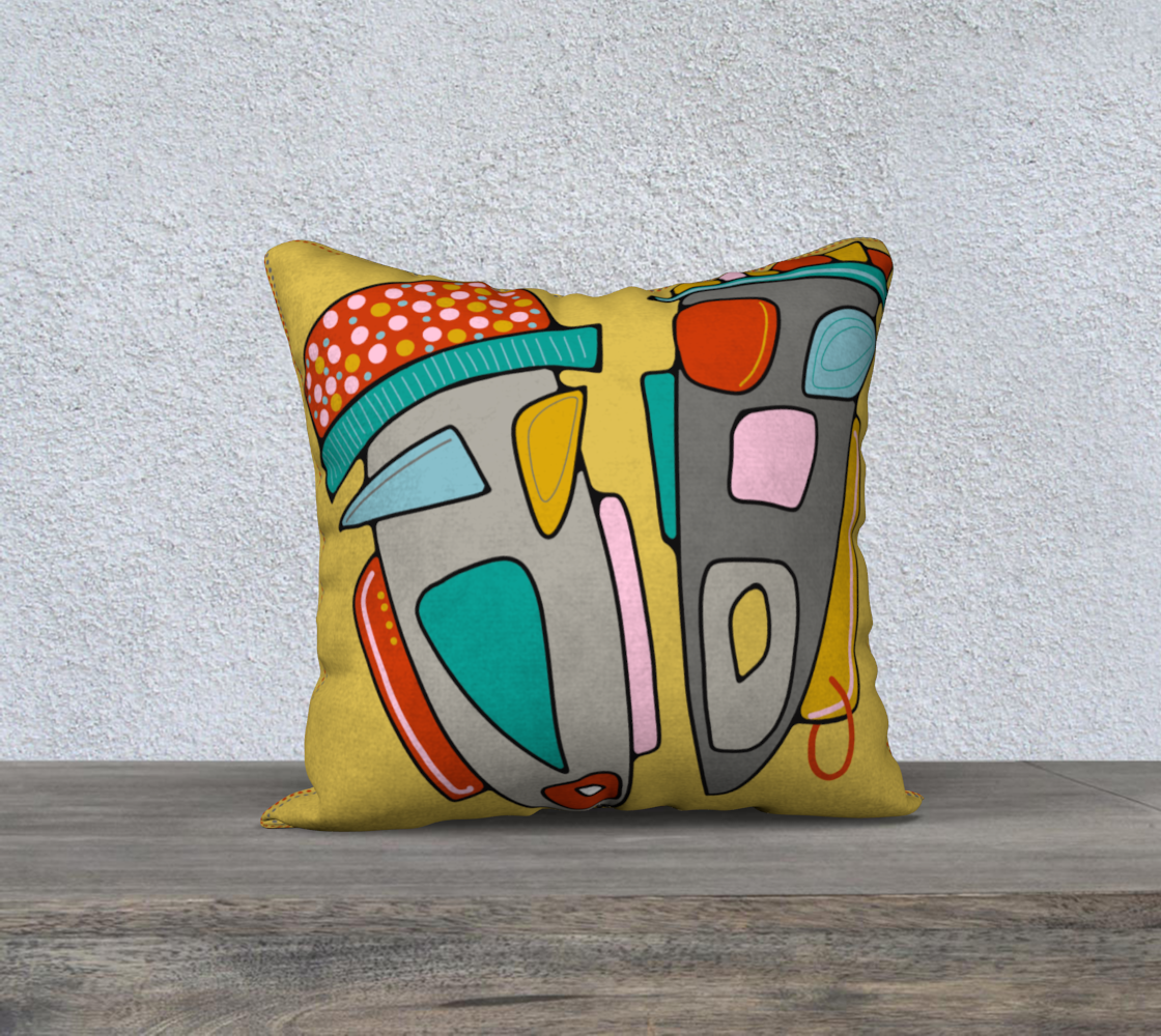 Housse de coussin avec le motif Bonhommes