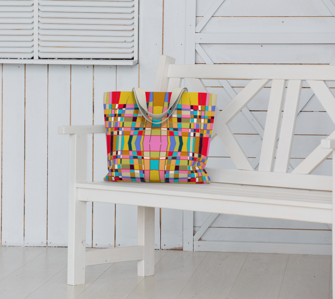 Fourre-tout avec le motif Mondrian