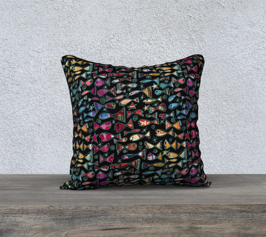 Housse de coussin avec le motif Plouf version 1
