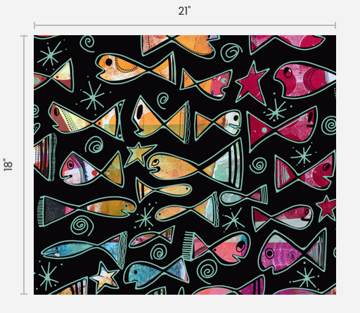 Tissu imprimé avec le motif Plouf