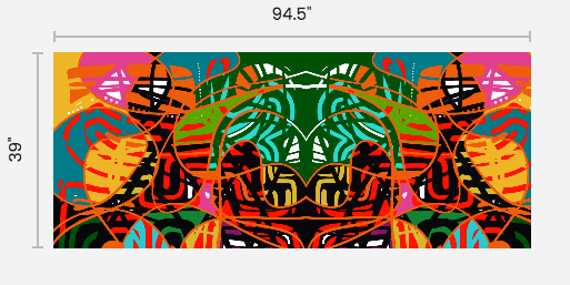 Tissu imprimé avec le motif Foret amazonienne