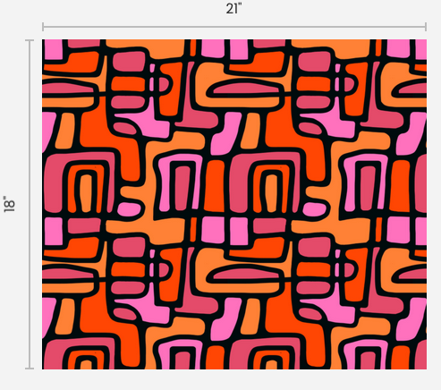 Tissu imprimé avec le motif Labyrinthe