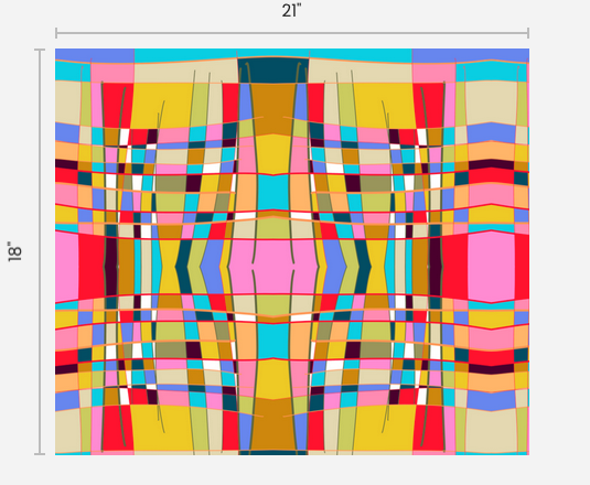 Tissu imprimé avec le motif Mondrian