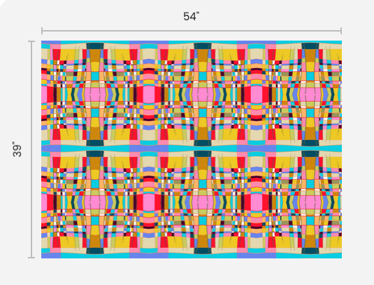 Tissu imprimé avec le motif Mondrian