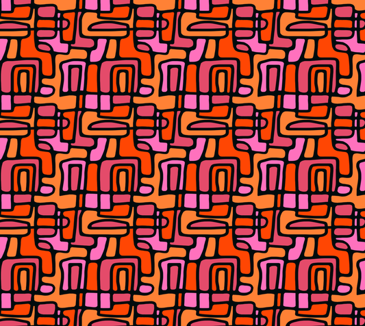 Tissu imprimé avec le motif Labyrinthe