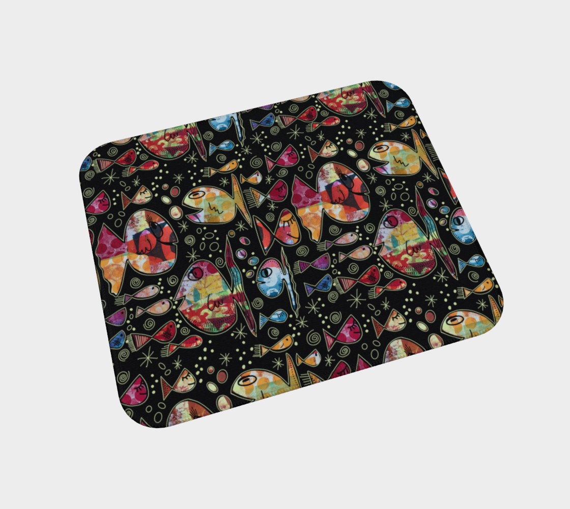 Tapis de souris avec le motif Je m’en fish