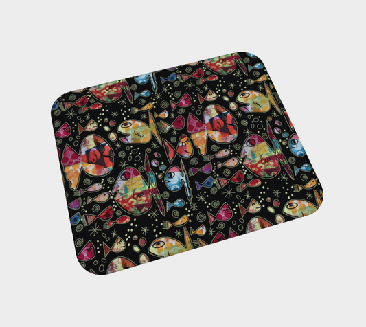 Tapis de souris avec le motif Je m’en fish