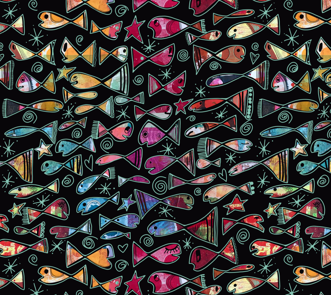 Tissu imprimé avec le motif Plouf