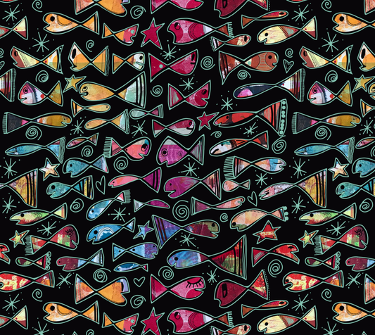 Tissu imprimé avec le motif Plouf