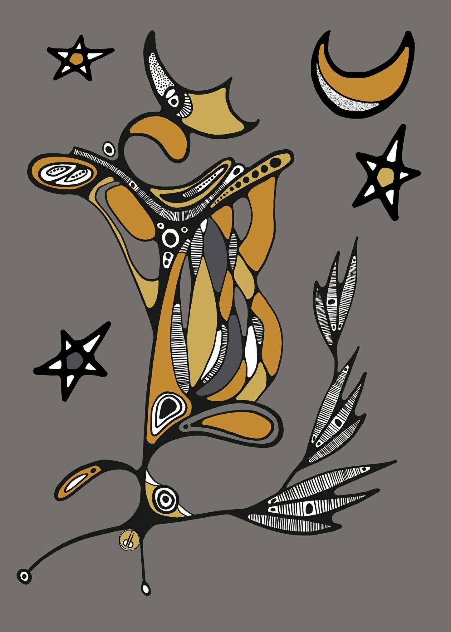 Toile sur canevas "Le chant de la Lune"