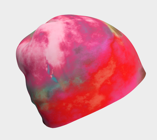 Tuque avec le motif Nuages roses