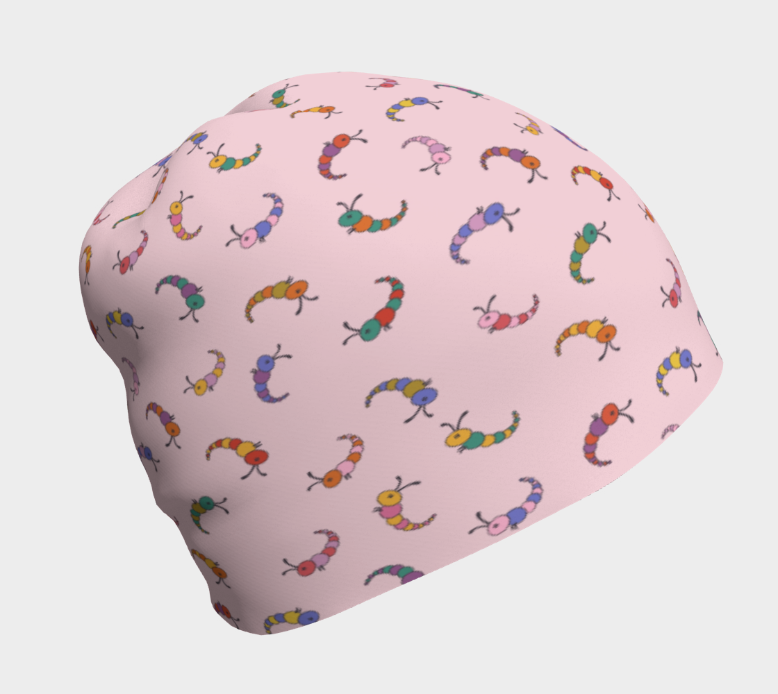 Tuque avec le motif Coquines chenilles