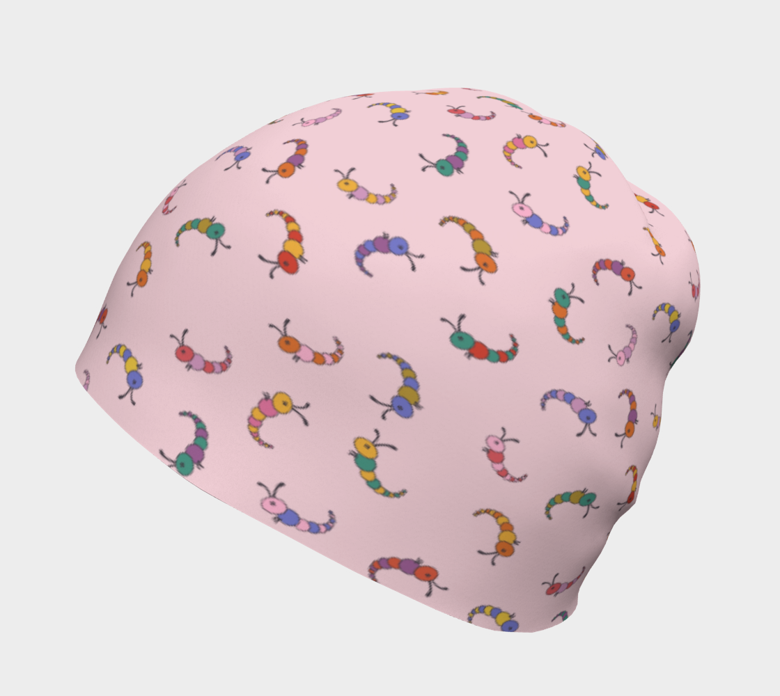 Tuque avec le motif Coquines chenilles