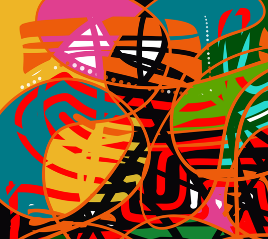 Tissu imprimé avec le motif Foret amazonienne