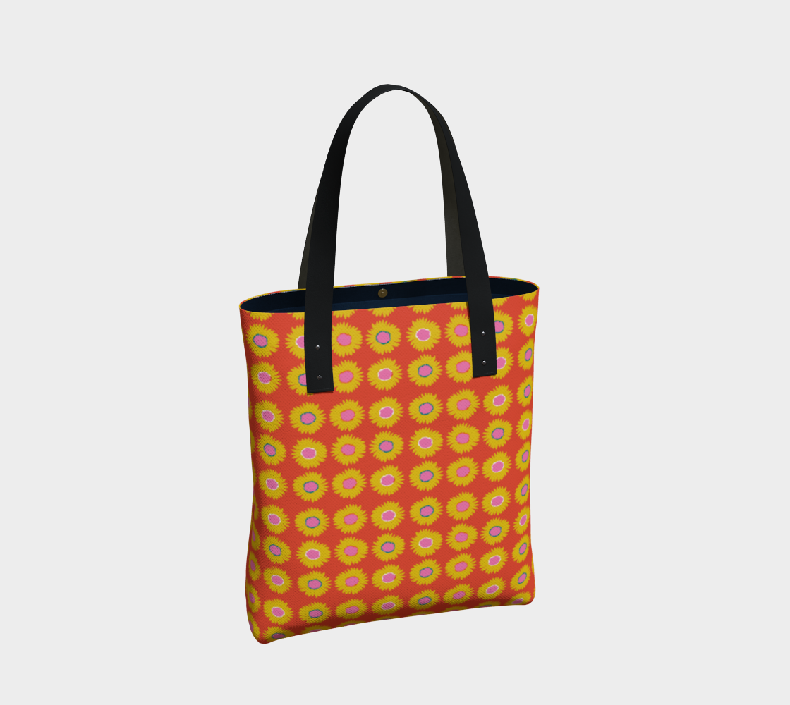 Sac cabas imprimé avec le motif Les marguerites