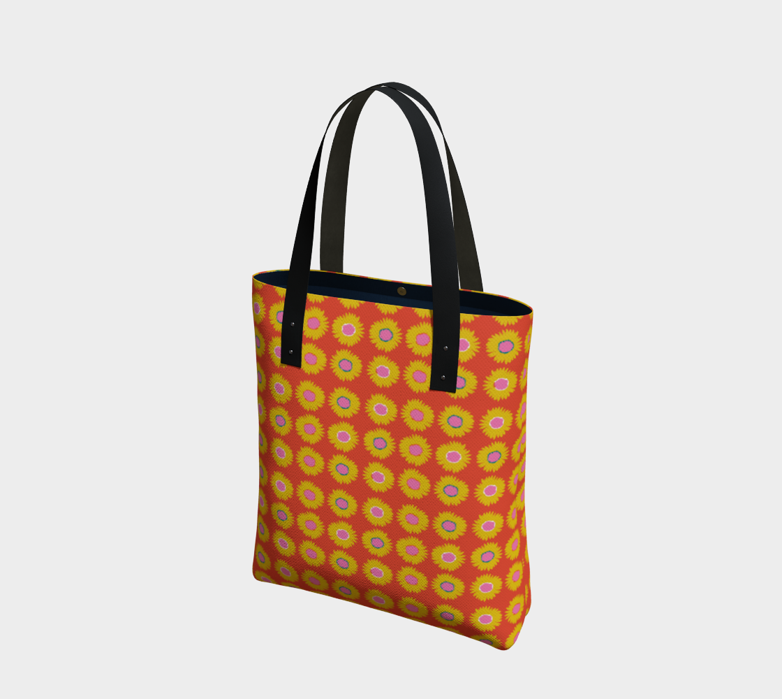 Sac cabas imprimé avec le motif Les marguerites