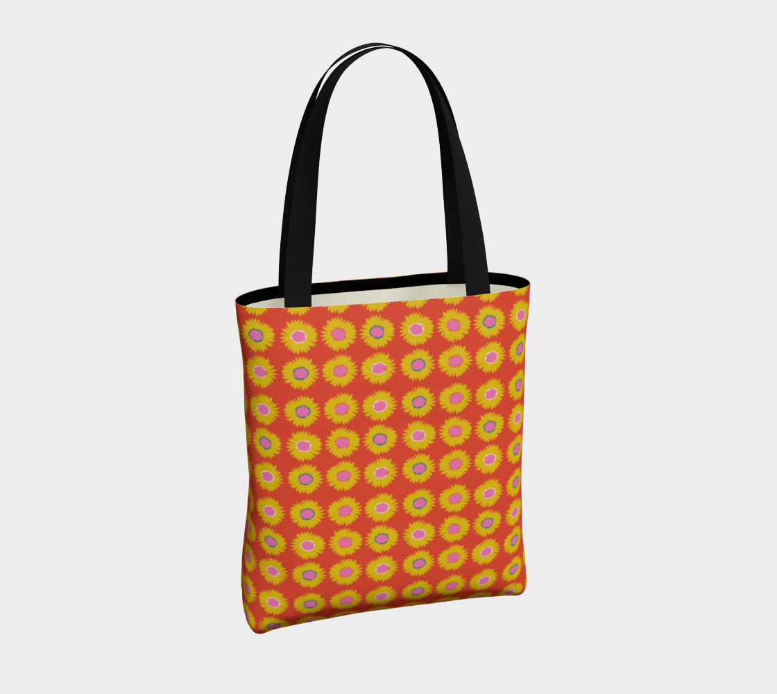 Sac cabas imprimé avec le motif Les marguerites