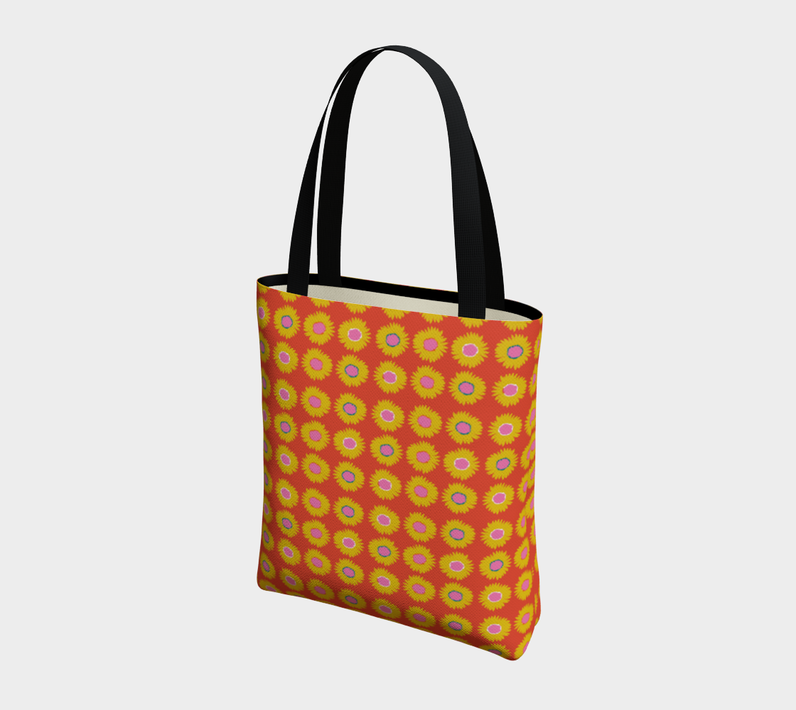 Sac cabas imprimé avec le motif Les marguerites